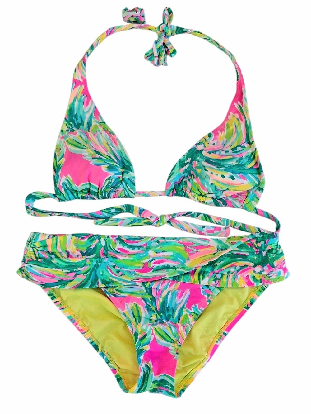 Lilly Pulitzer Bikini Swimsuit Set Multi Shady Lady Top 4 Bottoms 6 - Picture 4 of 11